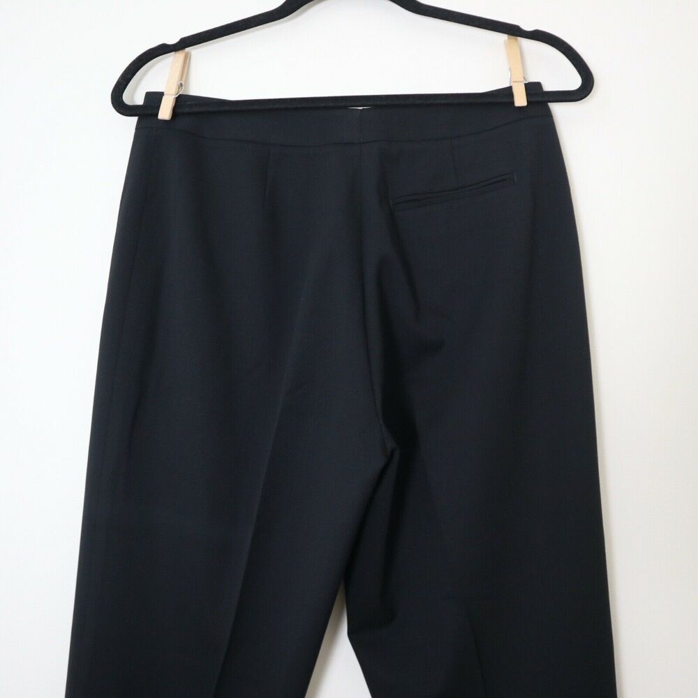 Lafayette 148 New York 30" Waist Menswear Wool-Blend Trouser Pant Black - Picture 9 of 12